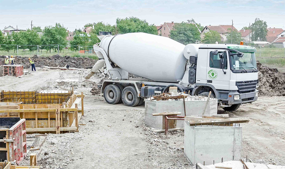 Production local pierre béton